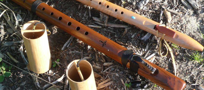 Native American Flutes for element Air during a 4 elements wedding ceremony