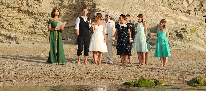 Agathia English speaking celebrant for your beach wedding in France